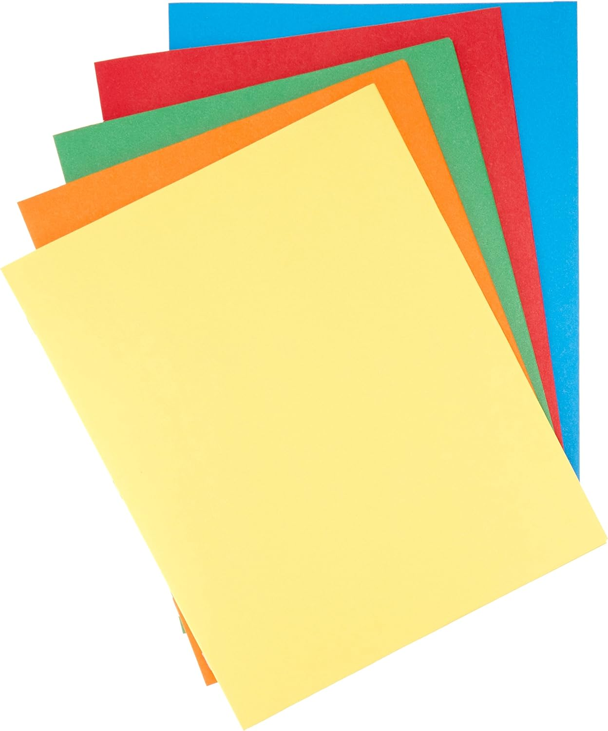 Twin Pocket File Folders with Fasteners, Letter Size, Business Card Slot, Assorted Colors, 25-Pack