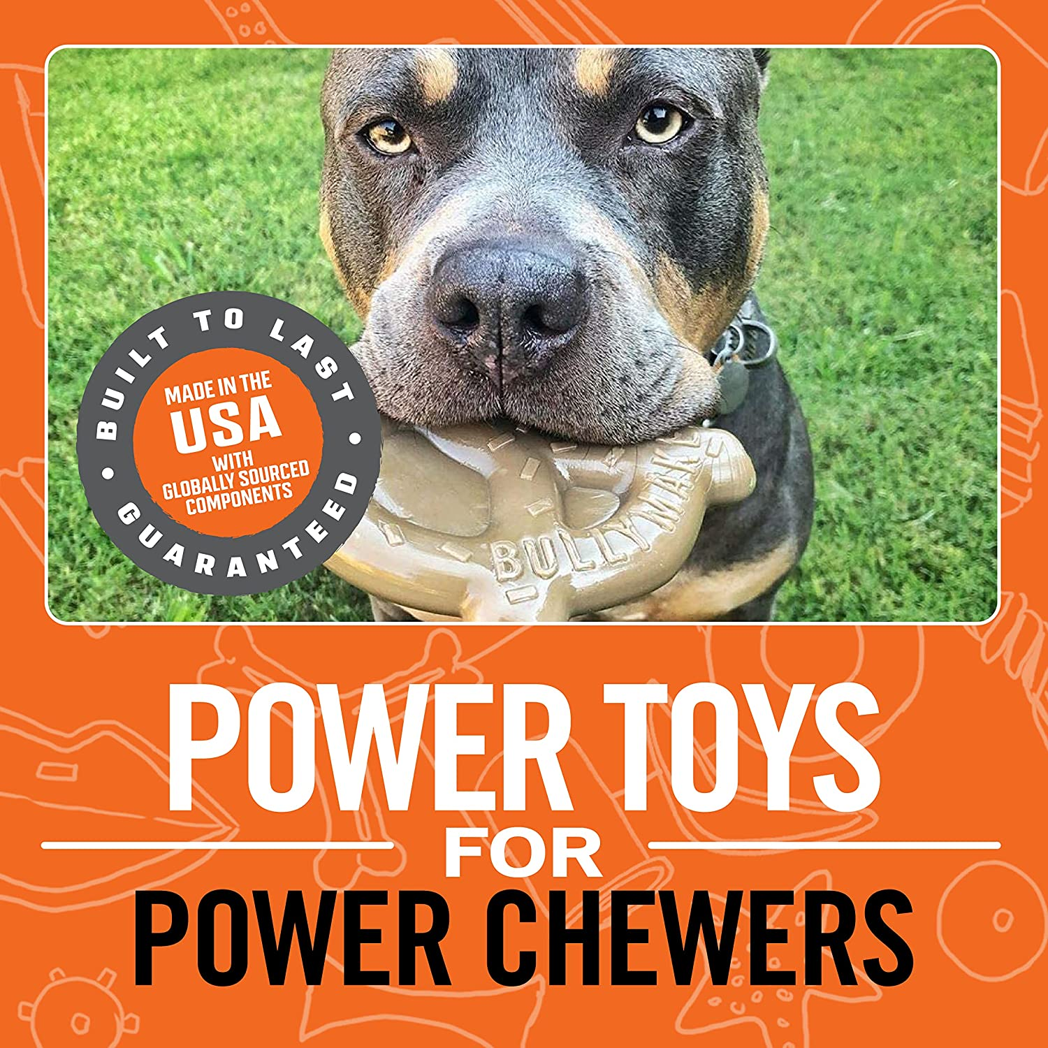 BULLYMAKE Nylon Pretzel Chew Toy for Dogs | Durable Dog Toy for Aggressive Ch... - Picture 5 of 16