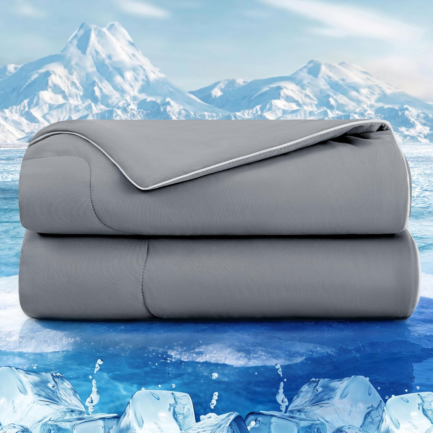 Cooling Comforter King Size, Double Sided Cooling Blanket for Hot Sleepers, Breathable and Lightweight Blanket for Night Sweats, 108