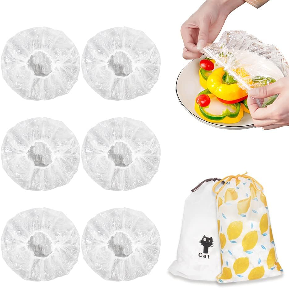 200PCS Bowl Covers Bread Proofing with Storage Bags, Fits Bowls up to 12