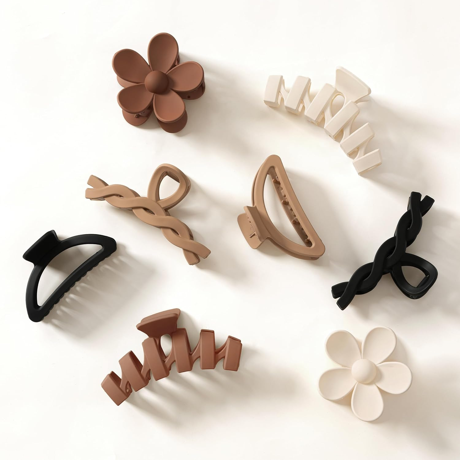 8PCS Gradient Color Flower Claw Hair Clips