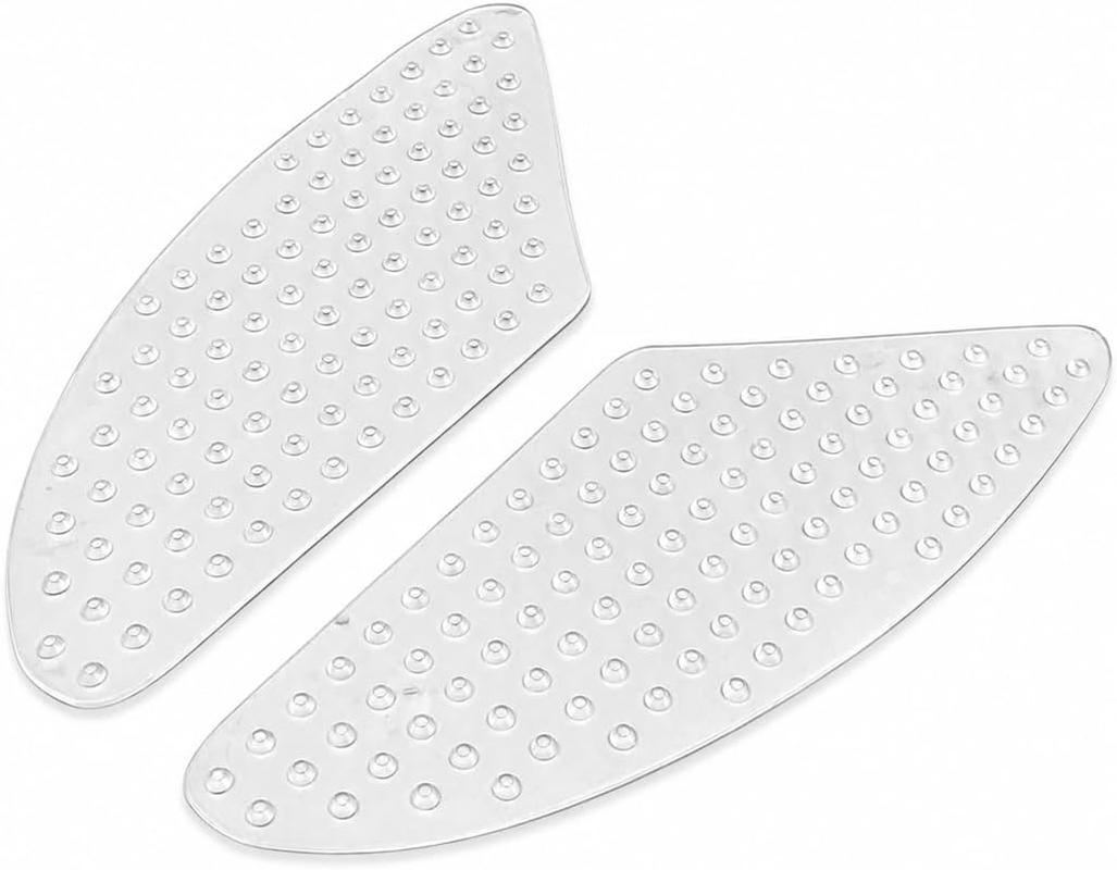 1 Paio Di Grip Tank Moto Antiscivolo, Adesivi per Serbatoio Laterale in Silicone Trasparente, Protezione per Ginocchio Con Struttura a Noccioli per Aderenza Massima