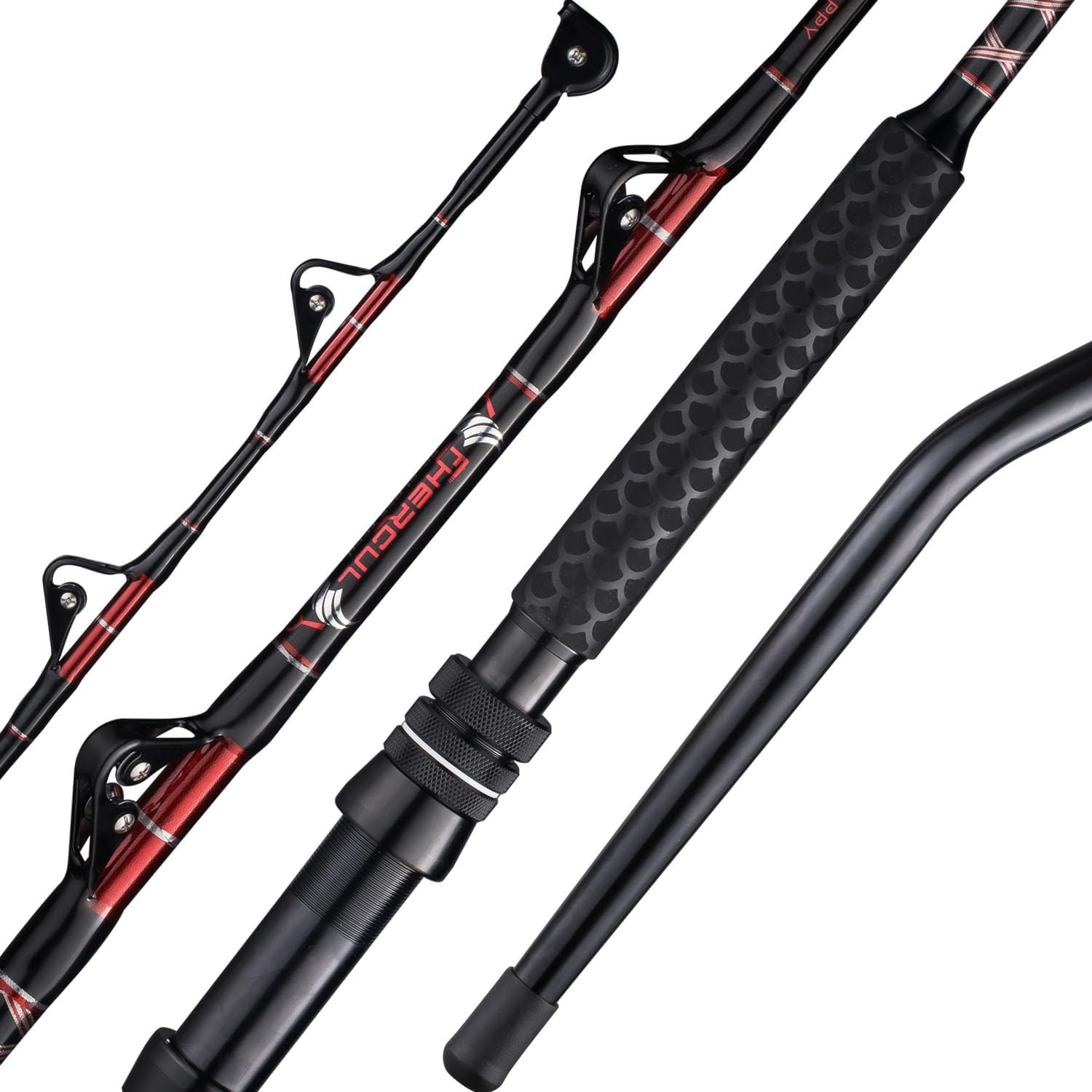 Trolling Rod Saltwater Offshore Heavy Roller Rod Bent Butt Trolling Rod Big Game Conventional Boat Fishing Pole Heavy Duty Fishing Rod 5'6''/6'