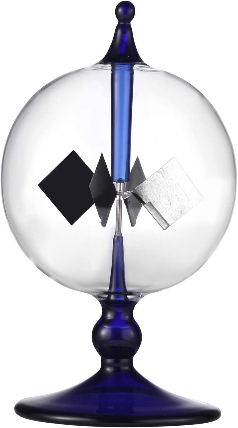 Blue Solar Power Radiometer Sun Light Energy Crookes Spinning Vanes Windmill
