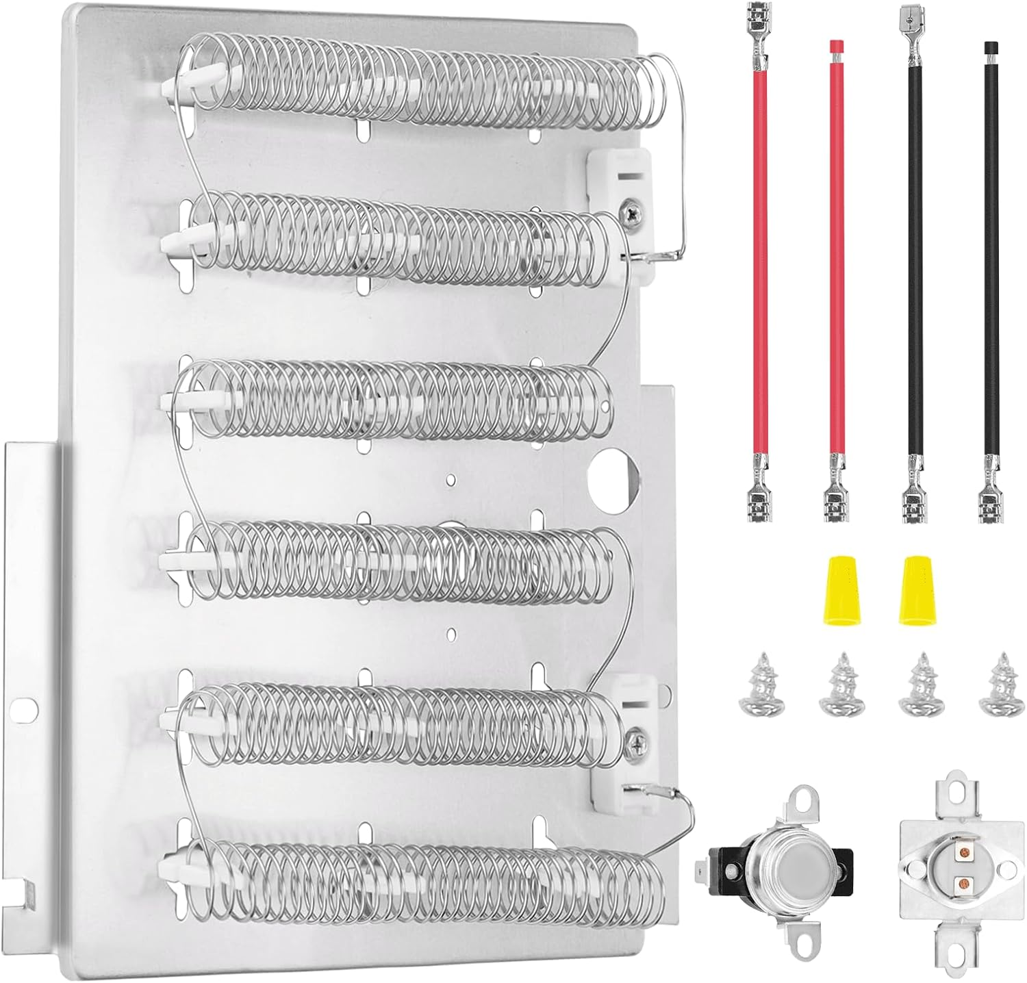 【Upgraded】510329P Speed Queen Heating Element OEM for ADE3SRGS173TW01 ADE3LRGS171TW01 ADE30RGS171TW01 ADQ6HRYS177TW01 Adee9Rgs173Tw01,Replace Part Number 61927 503978 61195 56047-1 Years Warranty