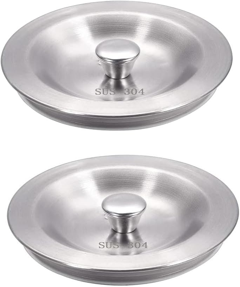 GIGIIS Abflussstopfen Stöpsel Für Spülbecken 80Mm Stopfen Waschbecken Edelstahl 2 Stück Spüle Stöpsel Badewanne Dichtet Die Spüle Effektiv Waschbecken