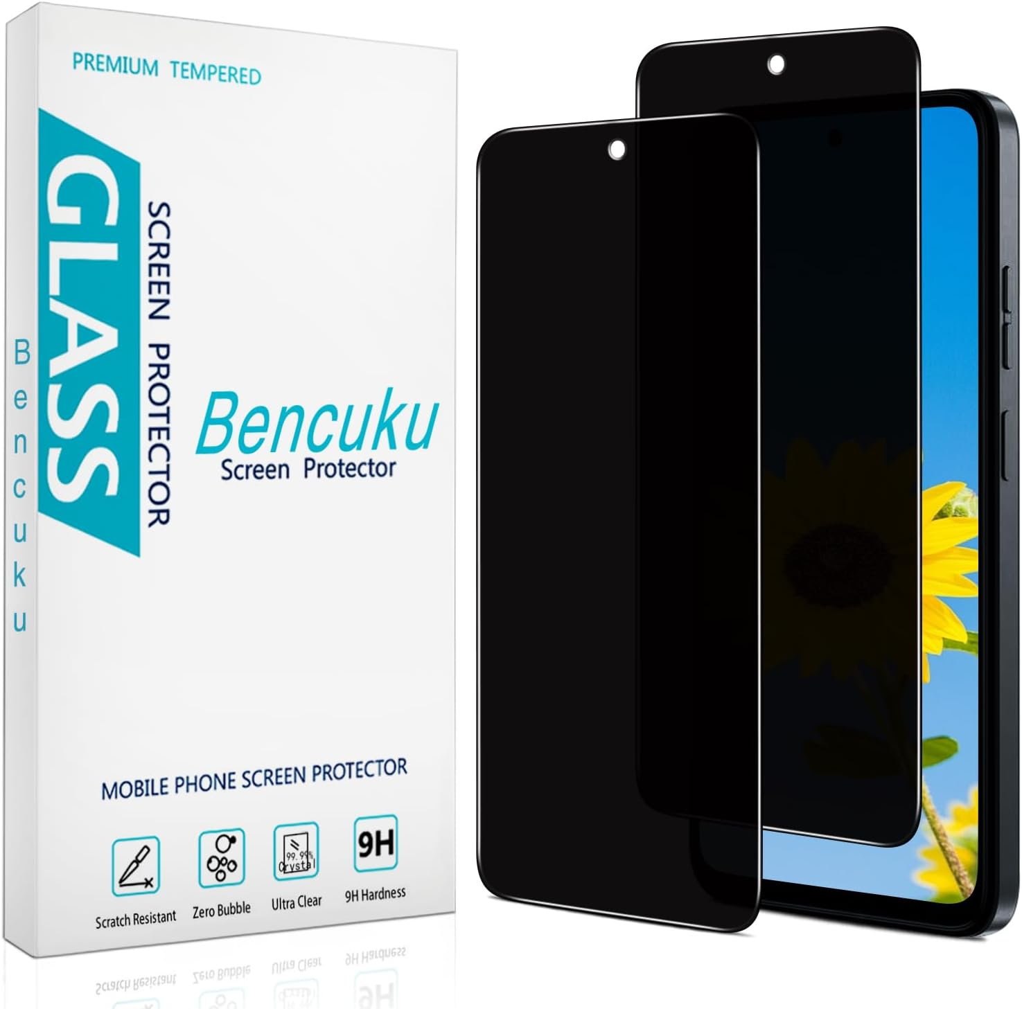 (2 Pack) Privacy Screen Protector for Motorola Moto G Power 5G 2024 anti Spy Tempered Glass, anti Scratch, Bubble Free