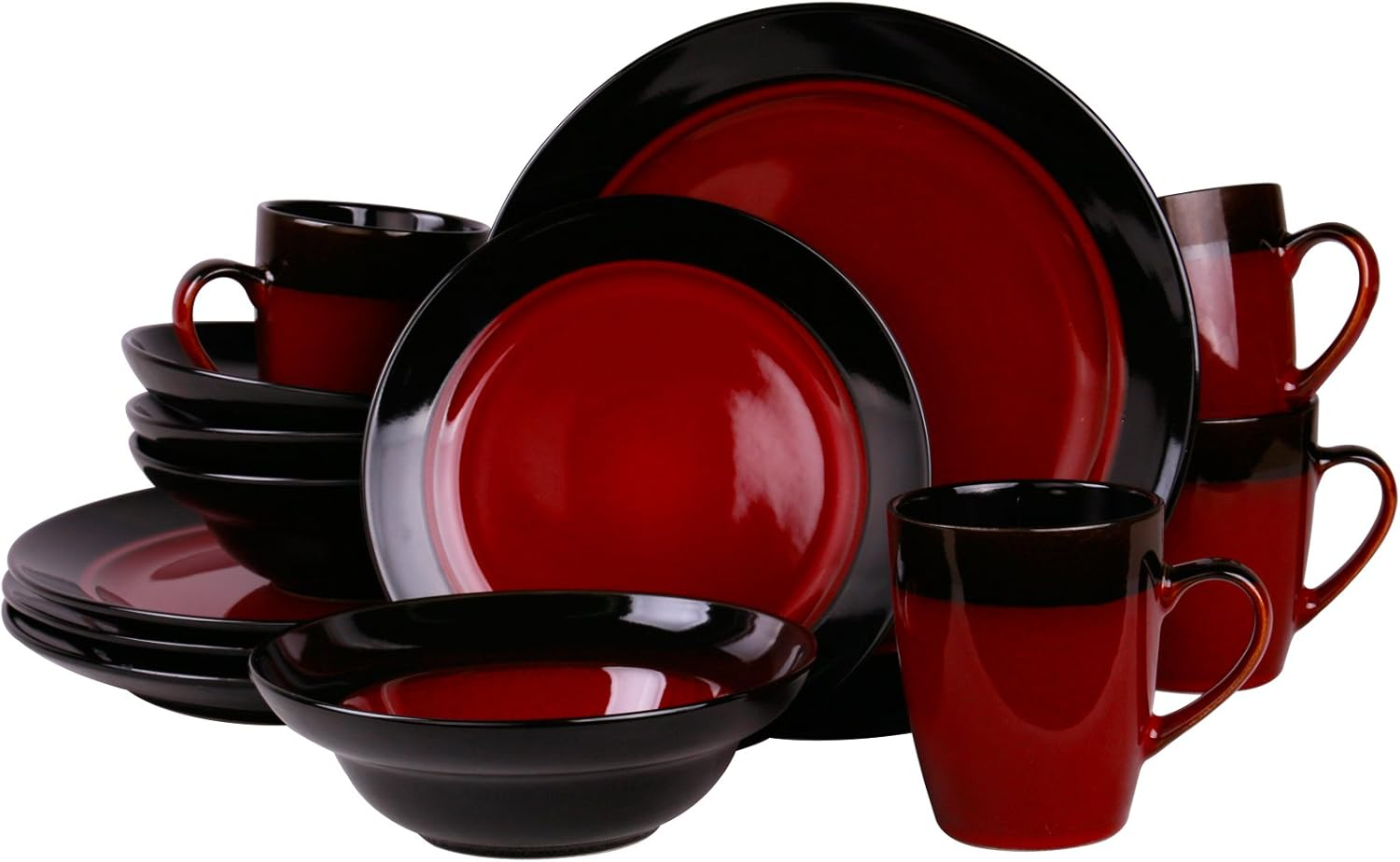 ’S Tanizia 16 Piece High Gloss Dinnerware Set