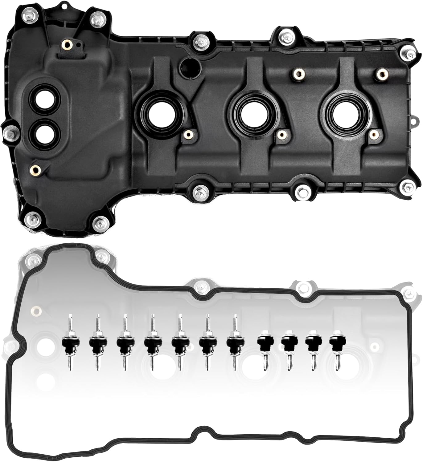 BR3Z6582C Right Side Engine Valve Cover with Gasket Fit for 2011-2019 Ford Explorer & 2011-2012 F-150, 2011 Taurus Edge Mustang & 2011 Lincoln MKX V6 3.5L 3.7L, Replace# BR3Z6582G