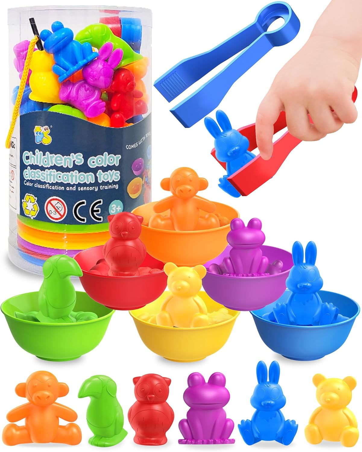 Counting Animals Montessori Toys for 3 4 5 Years Old Boys Girls, Preschool Learning Activities Educational Sensory Toys Gifts for Kids Toddlers Ages 3-5, 4-8