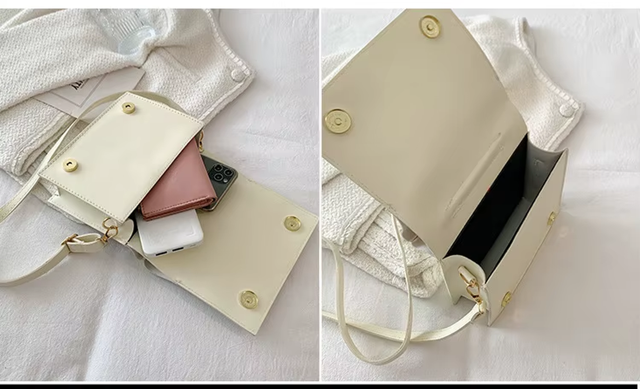 2025 New Women'S Retro Design Handheld One Shoulder Crossbody Bag Fashionable Simple Style Durable PU Material Lady Pattern
