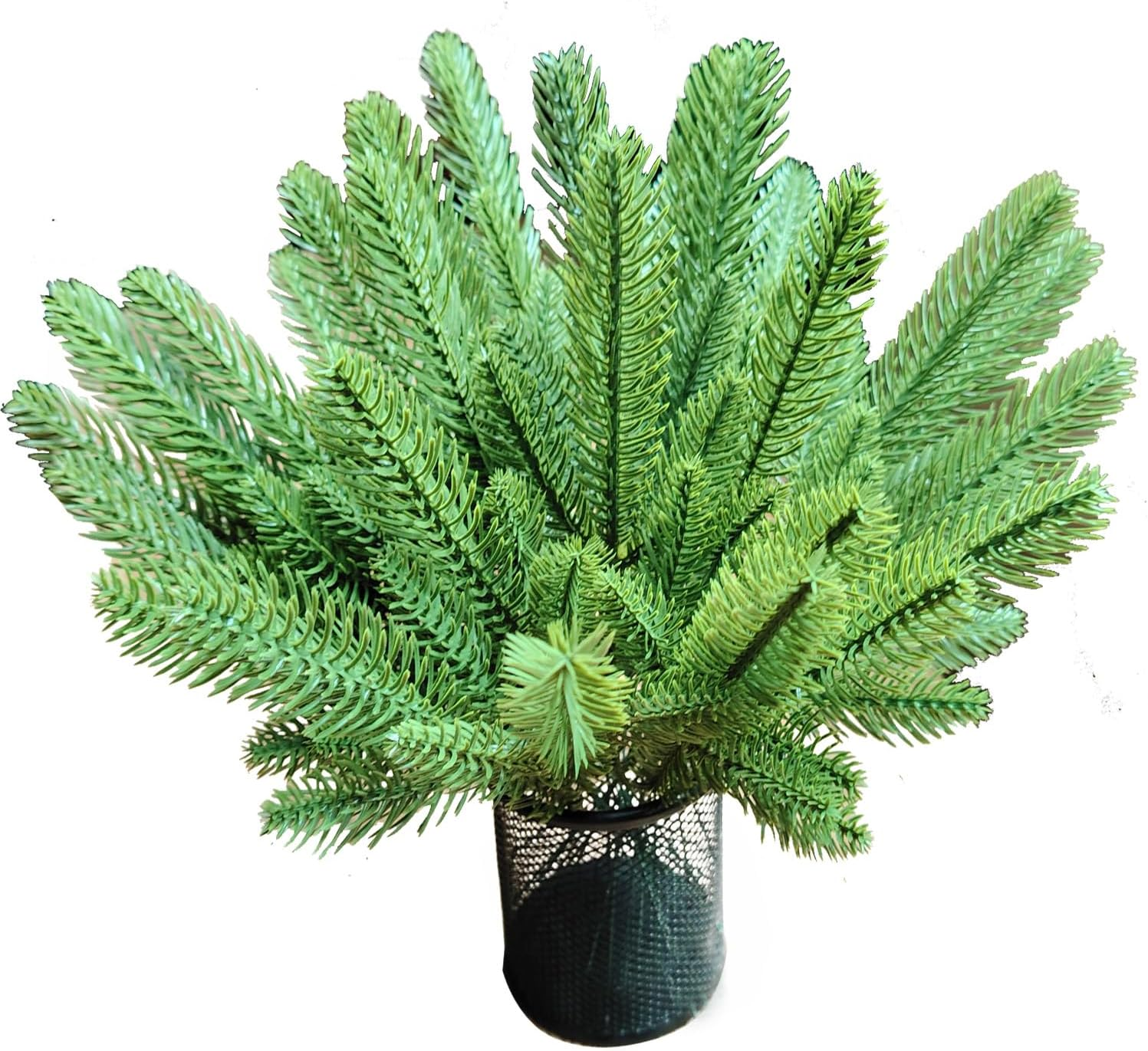 Artificial Pine Branches Christmas Greenery Plants Pine Needles DIY Cedar Picks and Sprays Accessories for Christmas Garland Wreath Craft and Home Decor (20)