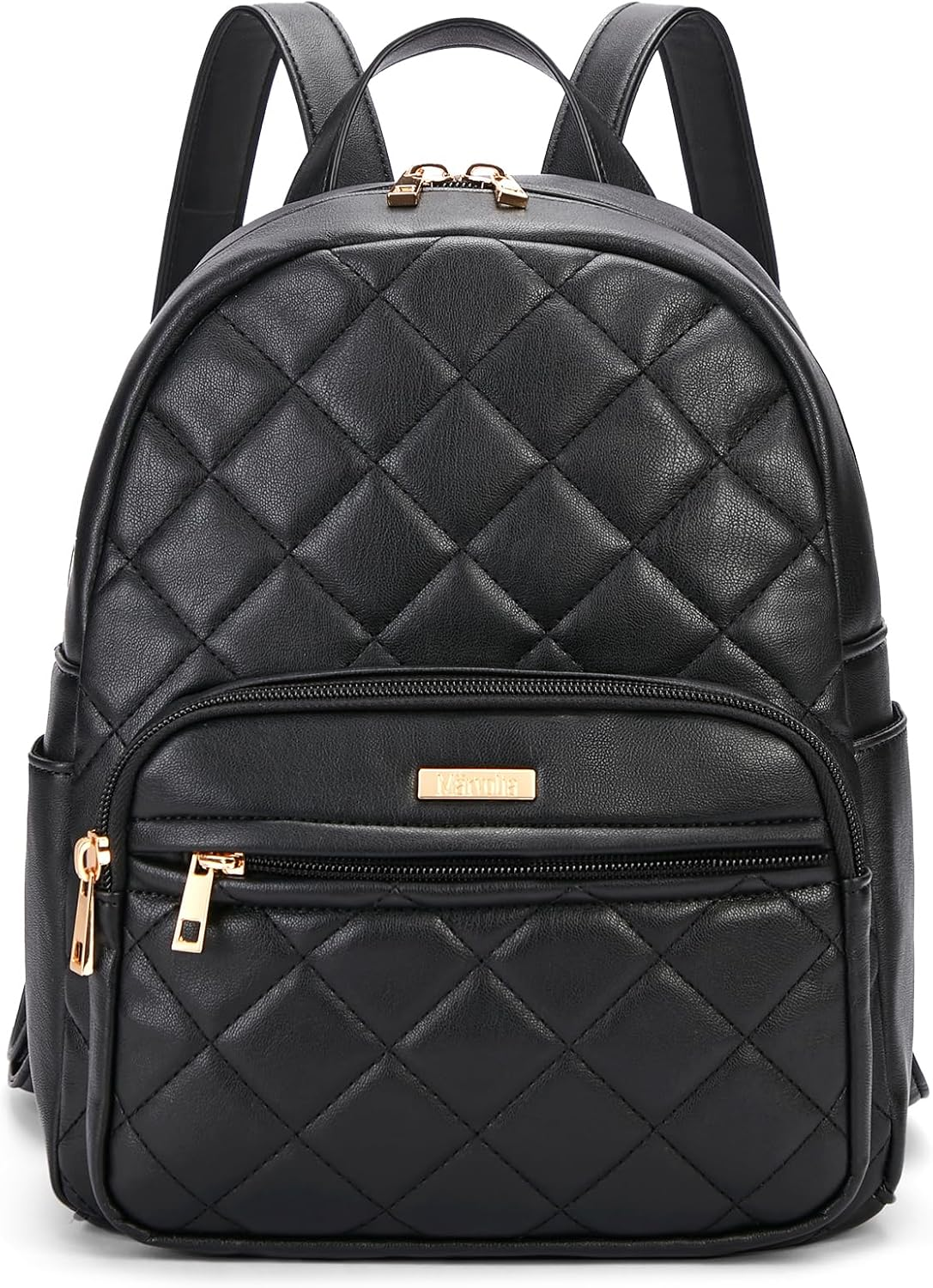 Mini Backpack for Women - Vegan Leather Small Backpack Fashion Backpack Purse for Work Shopping - Black