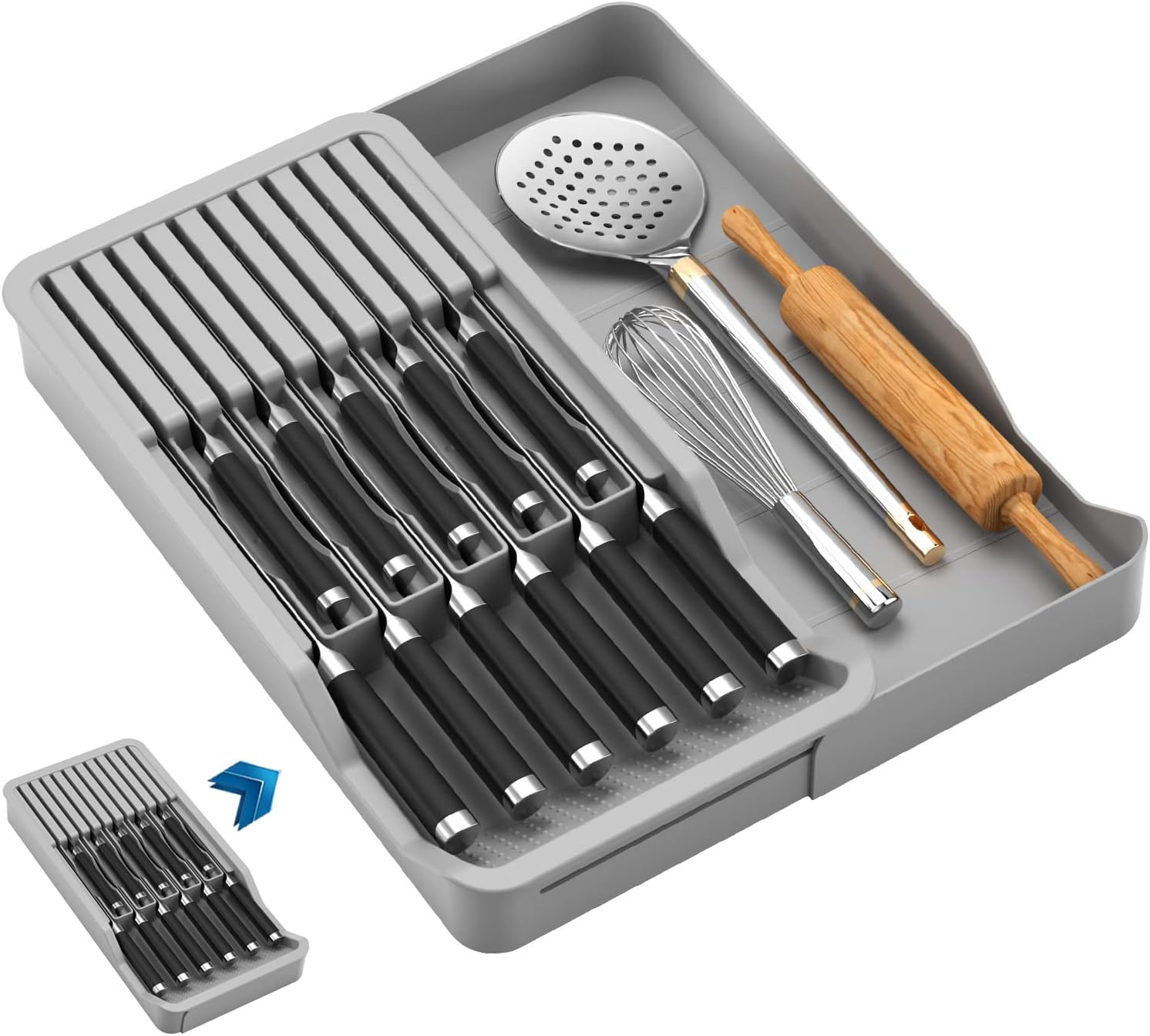 FOREVERIE Kitchen Drawer Small Knives Holders, Insert Knife Drawer Organiser,... - Picture 1 of 1