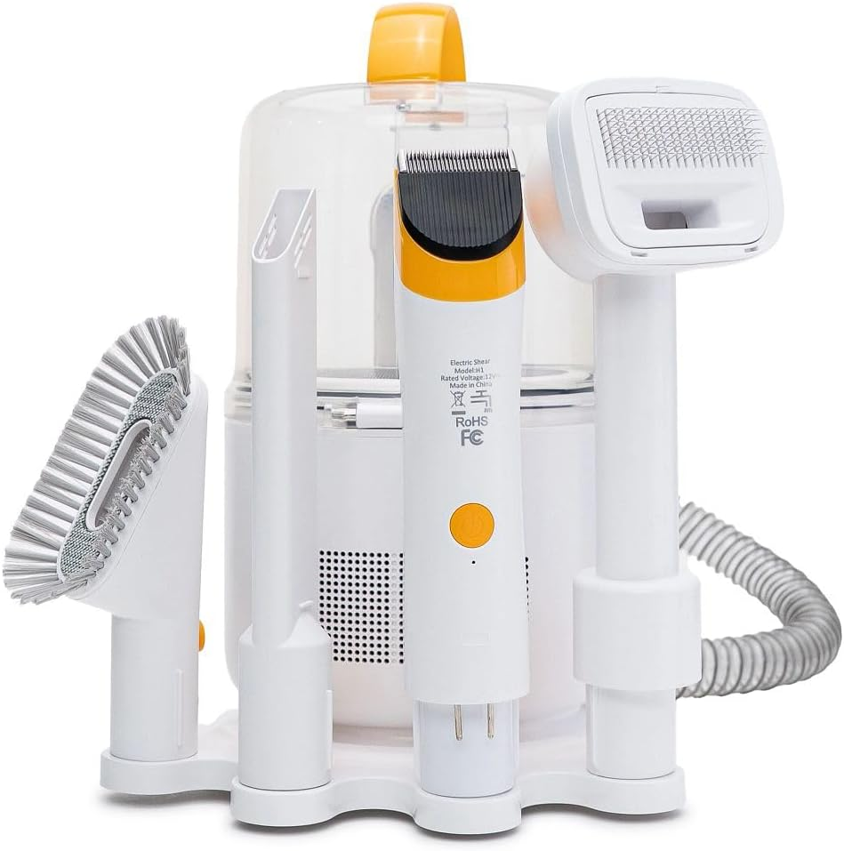 Deluxe Grooming Vacuum Cleaner - All-In-One Trimmer, De-Shedding & Cleaning System for Dogs & Cats