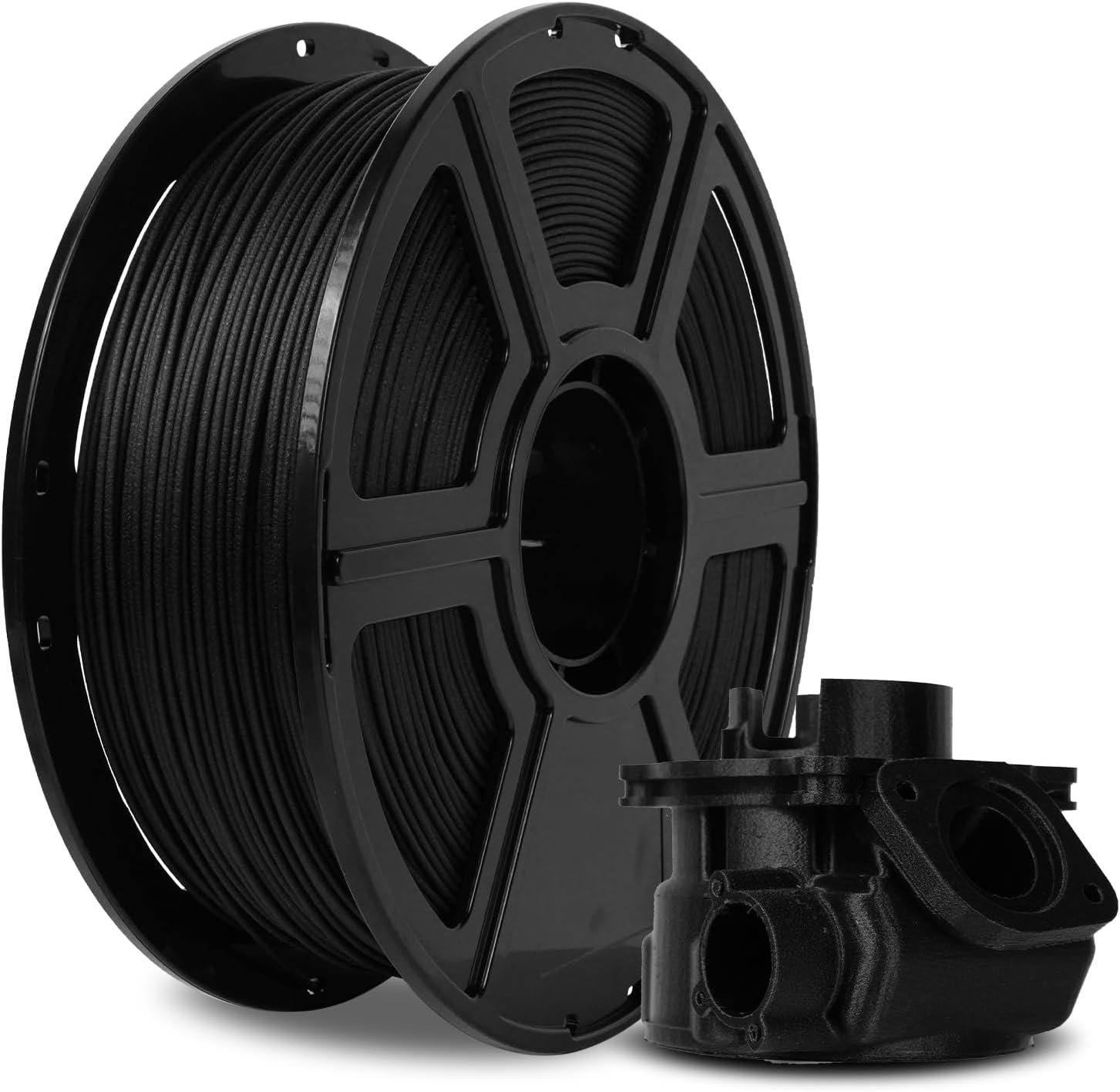 Carbon Fiber PETG Filament 1.75Mm, Carbon Fiber PETG 3D Printer Filament, 1KG Spool Dimensional Accuracy +/- 0.02Mm, Lightweight & Heat-Resistant & Moisture Free (Black)