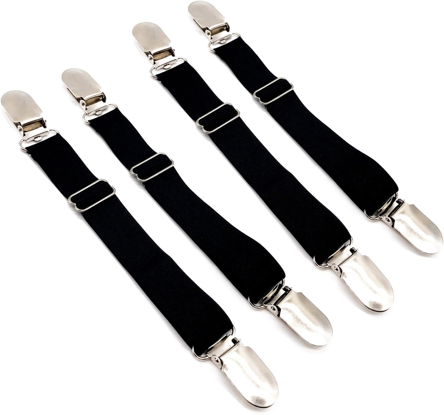 4 Pcs Multifuction Adjustable Elastic Stocking Clip Garter Suspender