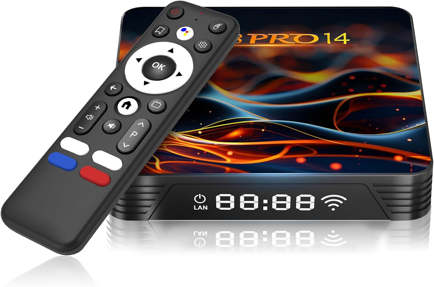 Android TV Box 2026, Android 14 TV Box 2GB 16GB Support 4K 6K 8K Wifi 6, Smart Box for TV with RK3518 Quad-Core CPU 2.4G/5.8G Dual-Band Wifi 100M Ethernet Bluetooth 5.0 USB 3.0