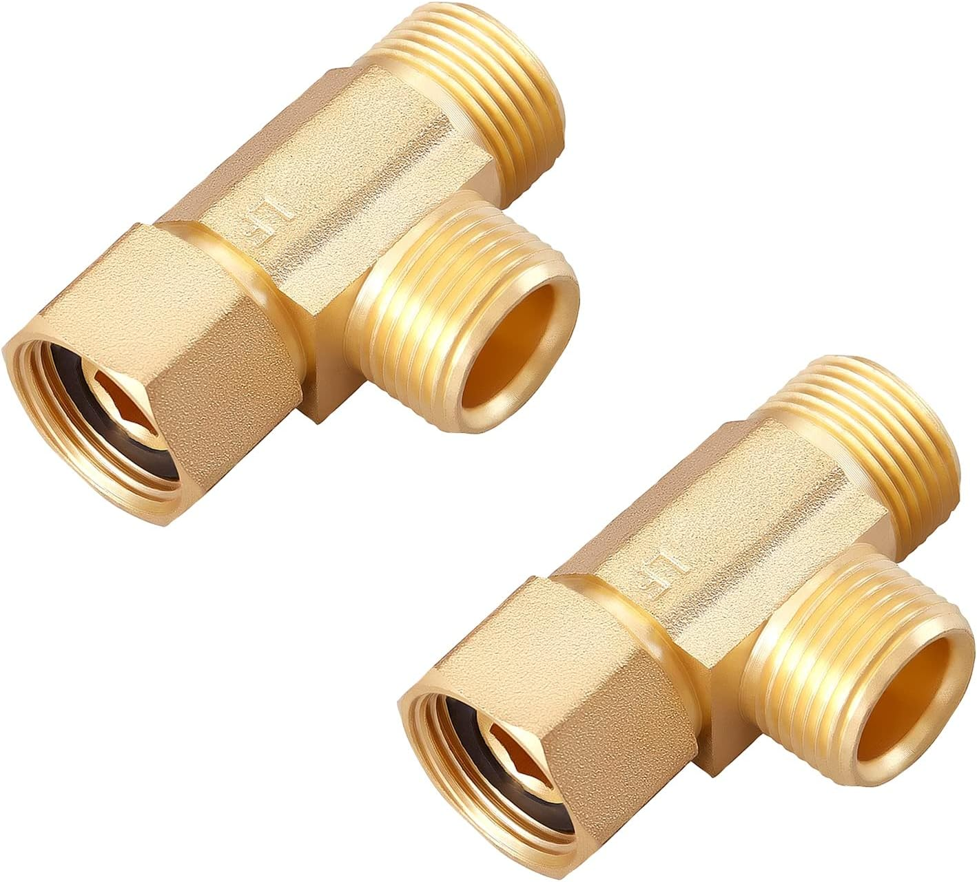Lead-Free Brass 3/8 Inch Angle Stop Add-A-Tee Compression Tee Valve, 3/8
