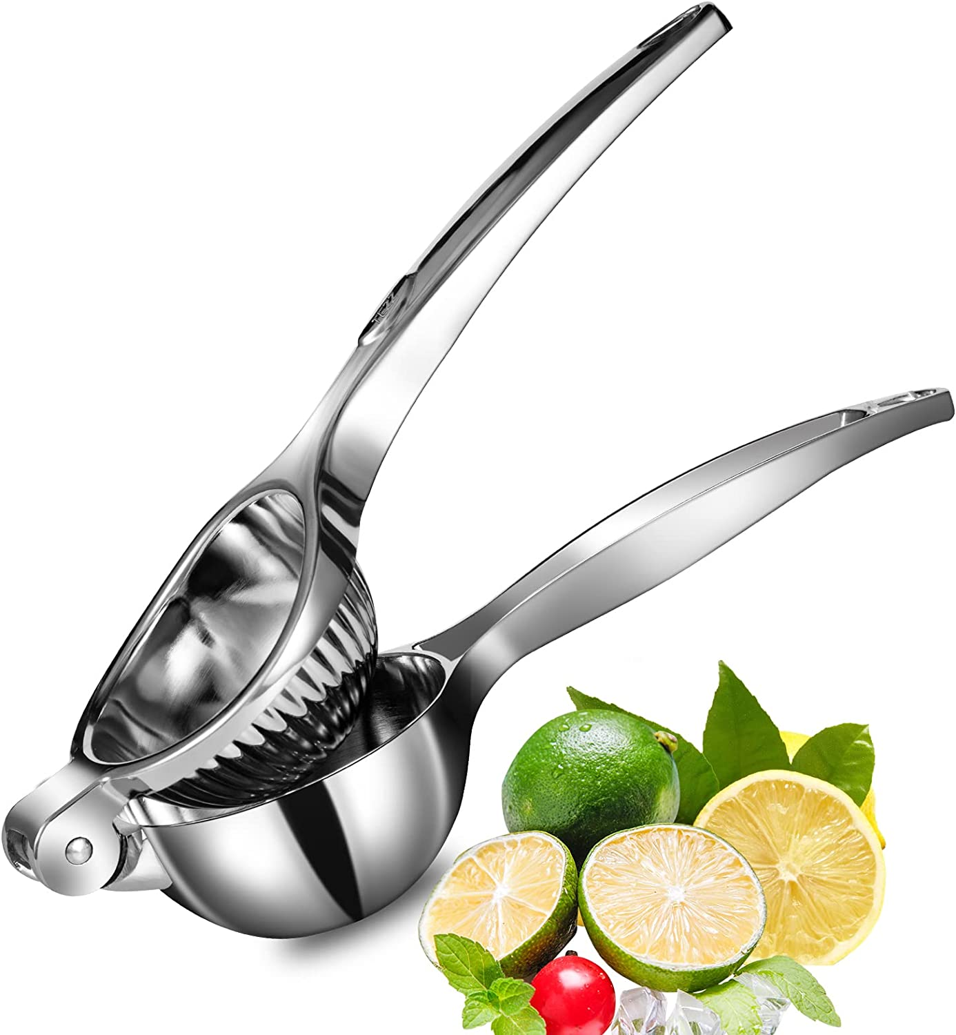 TEZZ Premium Lemon Squeezer, Large Heavy Duty Handhelp Juicer for Lemon, Metal Hand Press Citrus Juicer, Lime Squeezer Bar Tool, Manual Citrus Press