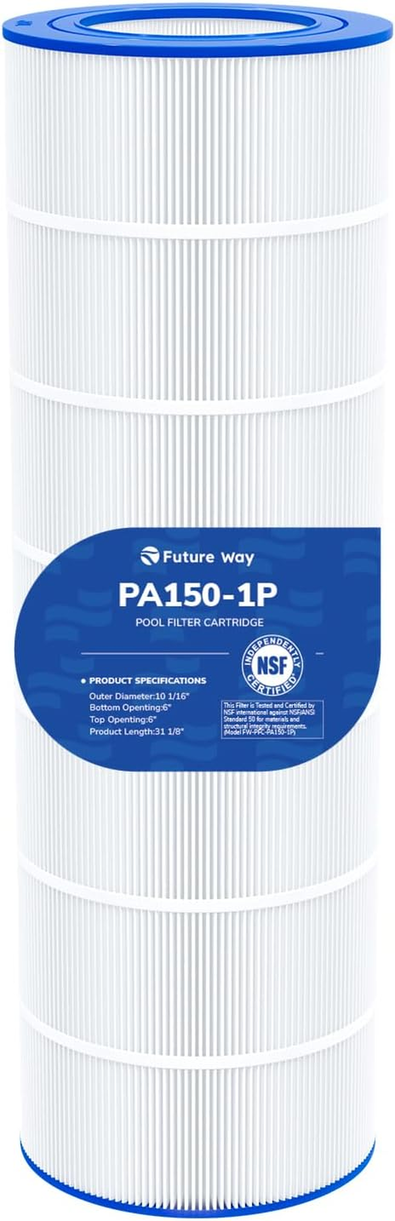 Future Way CC150 Pool Filter Cartridge Replacement for Pentair Clean & Clear 150, Replace Pleatco PAP150, Pentair R173216, Unicel C-9415, 150 Sq.Ft