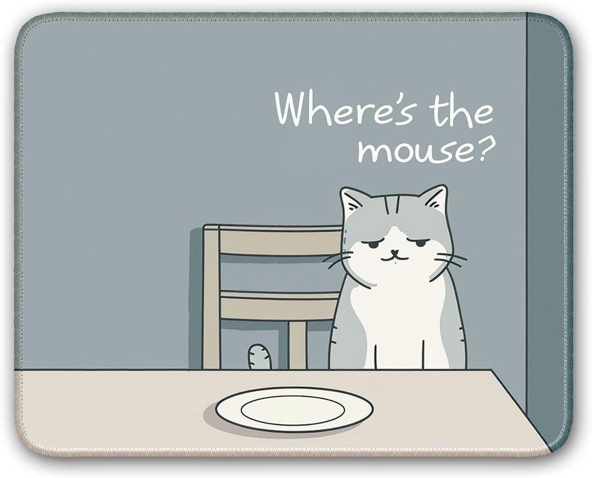 Non-Slip Mouse Pad Gaming Mouse Pad Small Mousepad for Computer, Laptop, Gamer, Cat Pattern, 8X10 Inch