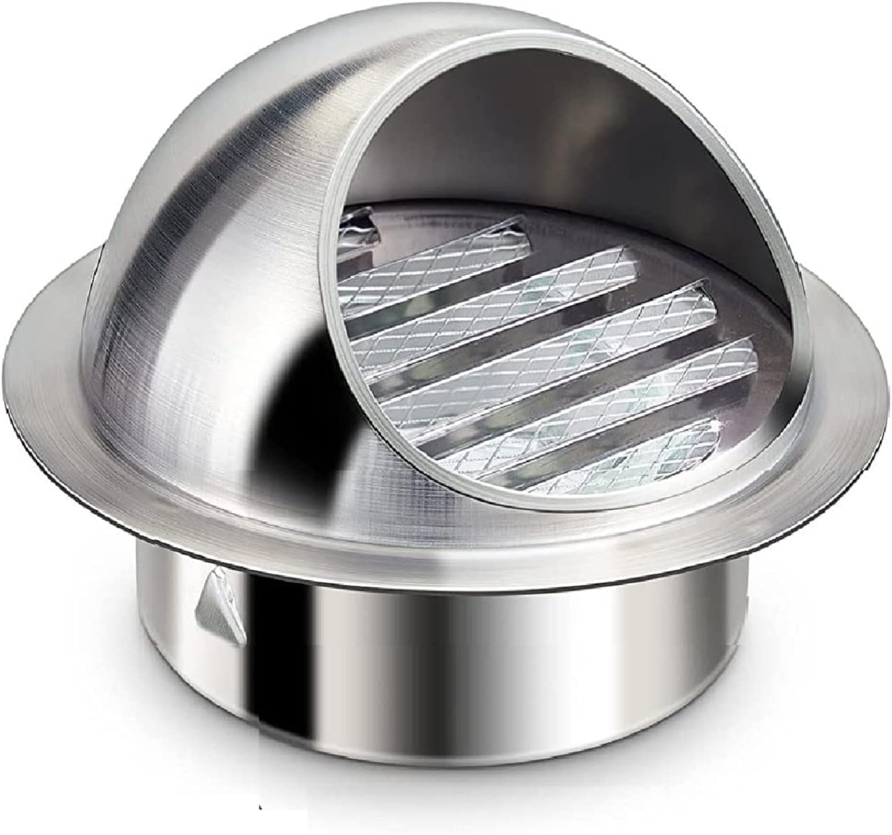 8 Inch Wall Vent Cover Allvent Stainless Steel round Exhaust Grille Ventilation Outlet Wall Air Vent Dryer Hood External Extractor