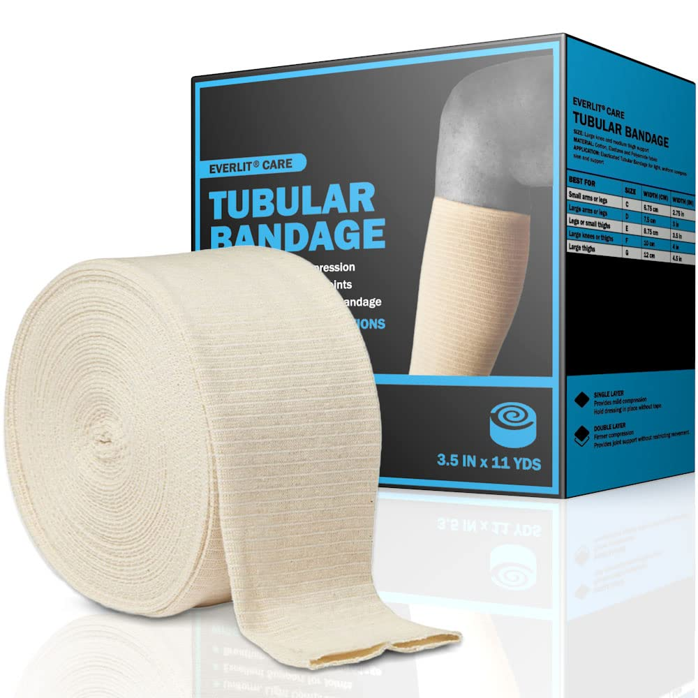 Compression Bandage Roll - Elasticated Tubular Support - Size E - 3.5