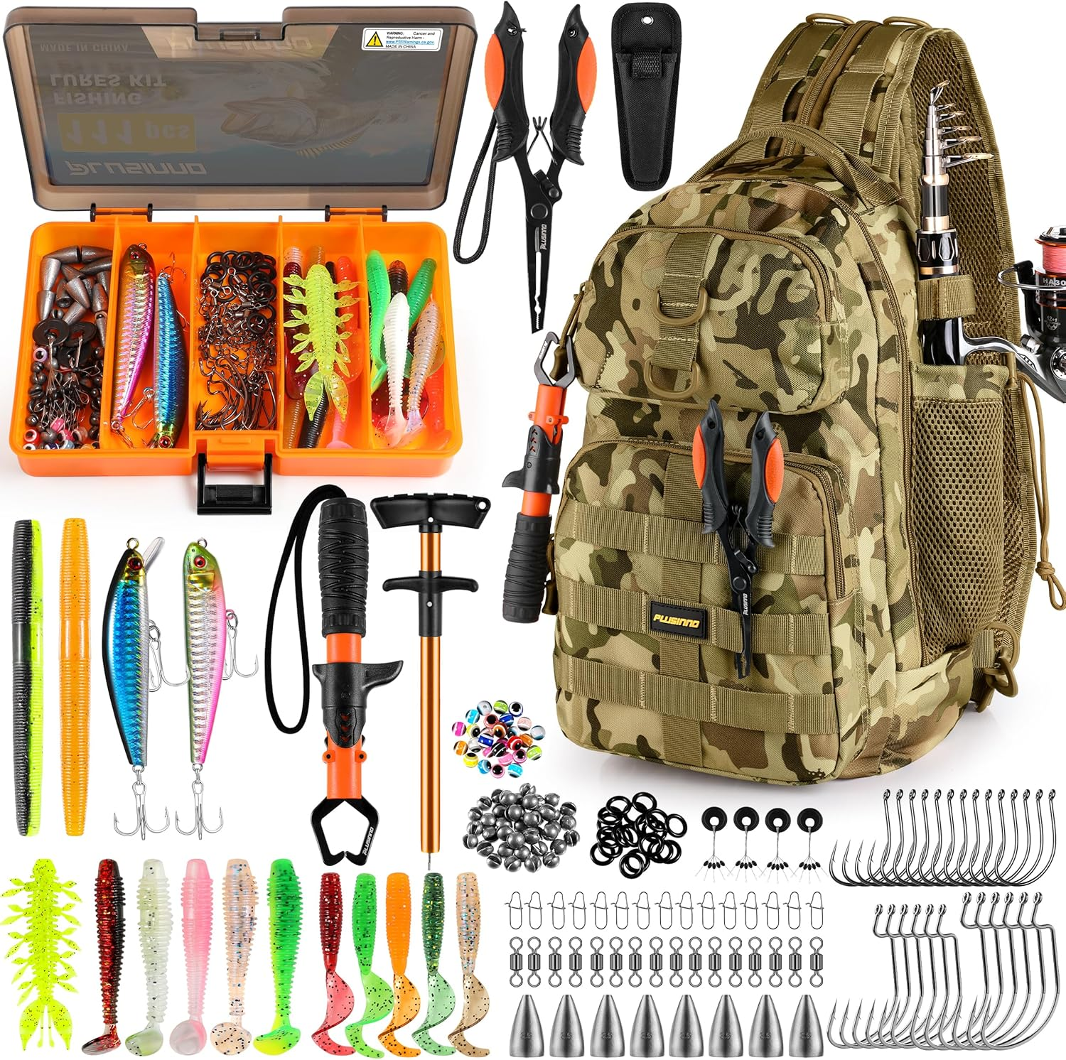 Fishing Backpack with Tackle Boxes, Waterproof Fishing Sling Tackle Bag for  Fish | eBay