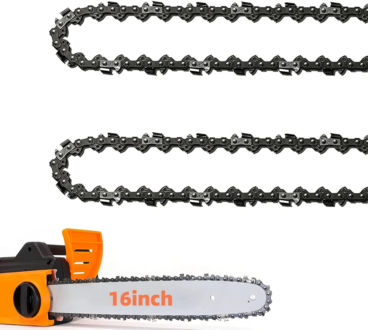 2 Pack 16 Inch Chainsaw Chain 56 Drive Links .050