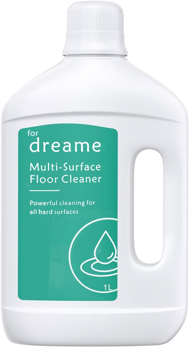 Floor Cleaning Solution Compatible with DREAME Matrix / Aqua10 / X/L Series Robot Vacuum and Mop – Multi-Surface, Low-Foam, Streak-Free – 33.81 Fl Oz (1L)