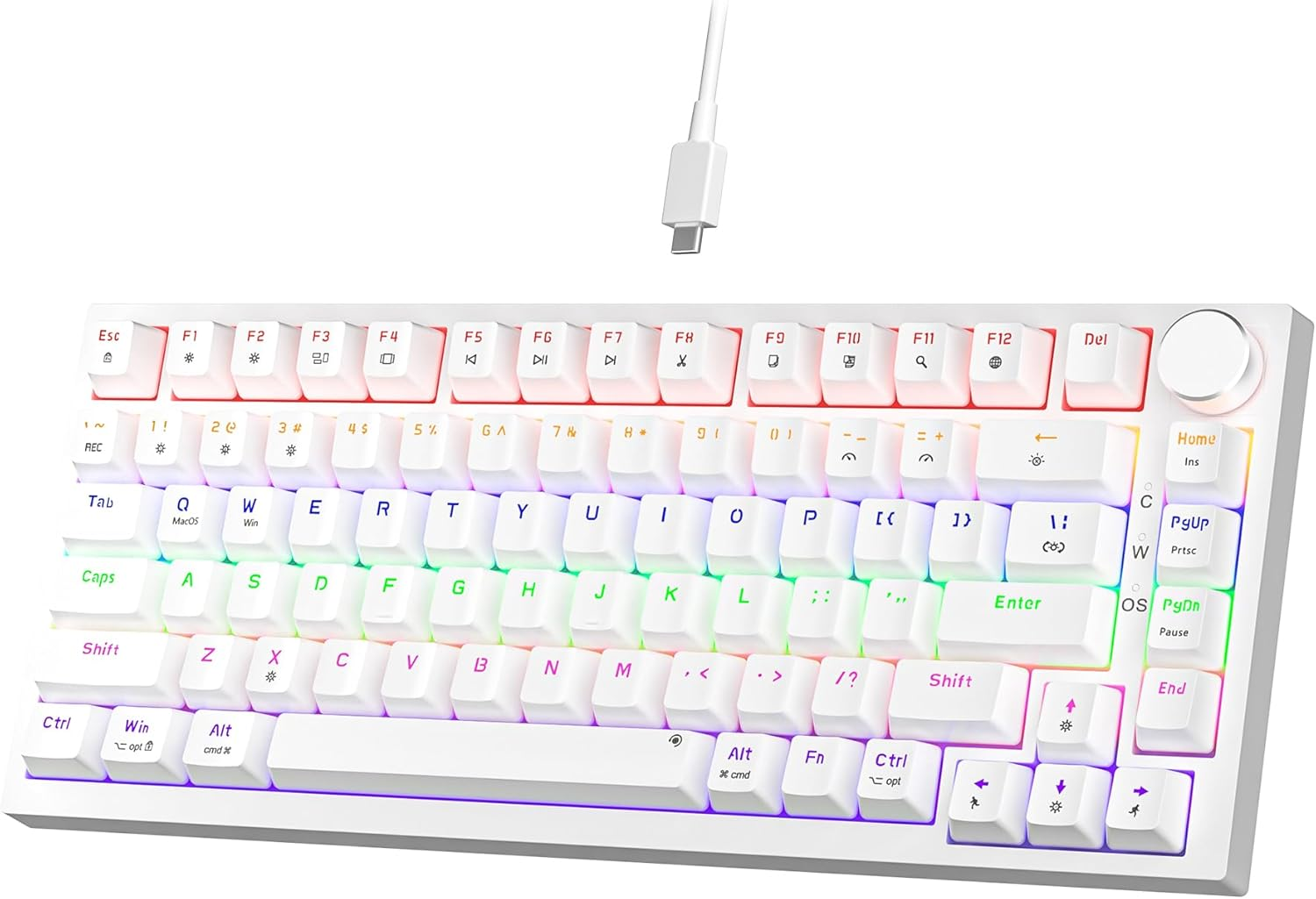 Newmen GM326 Mechanical Keyboard,Wired Gaming Keyboard,75% Percent TKL Hot