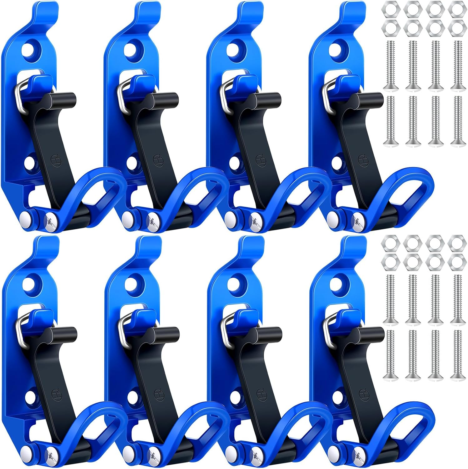 8 Pcs Shovel Holder, Heavy Duty Shovel Mounts for Roof Rack, Quick Release Axe Holder Mount Kit, Metal and Rubber Car Accessories Garage Storage Wall Mounting Brackets Truck