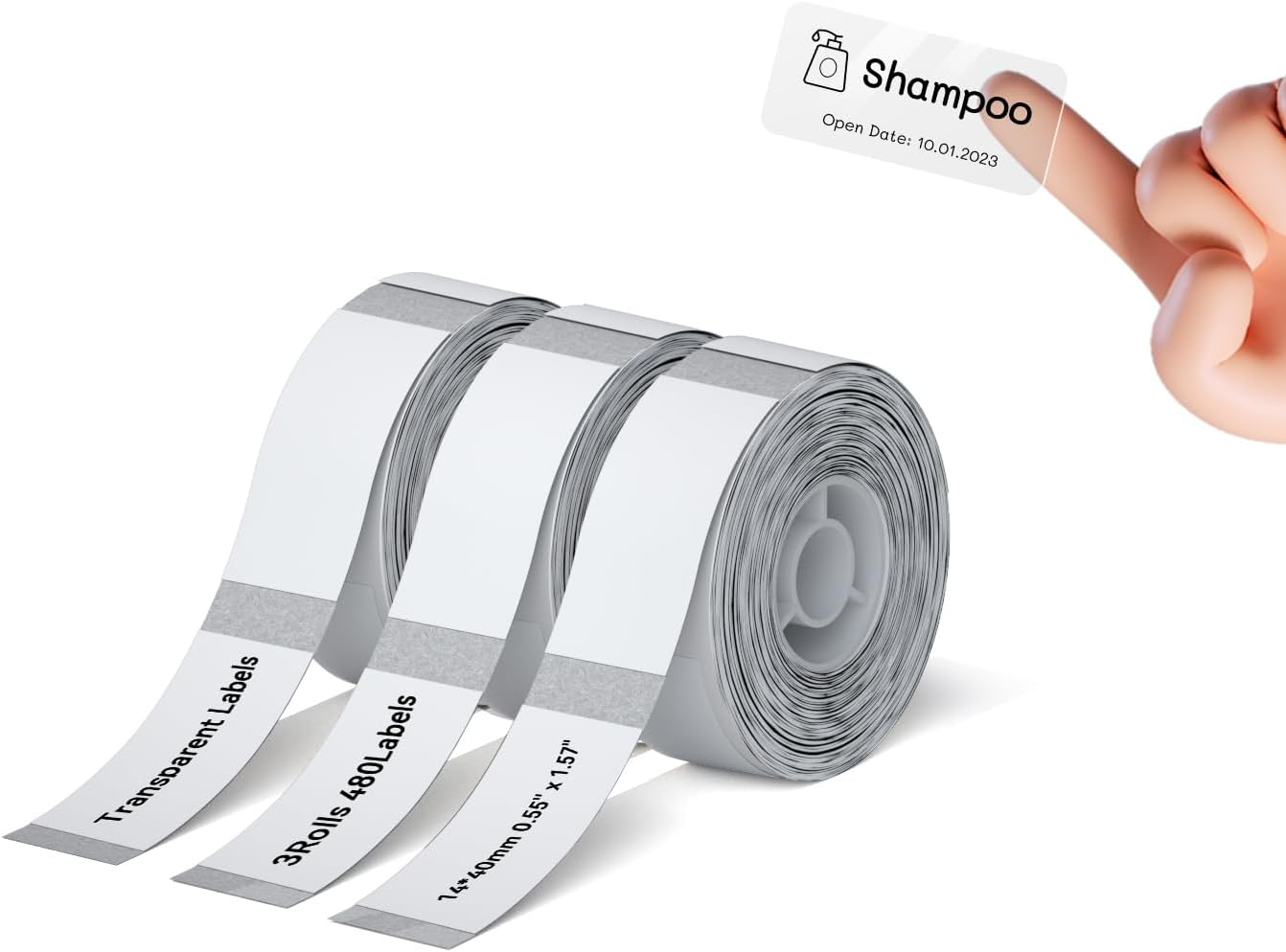 NIIMBOT D110 Label Maker Tape Adhesive Clear Label Paper 0.55