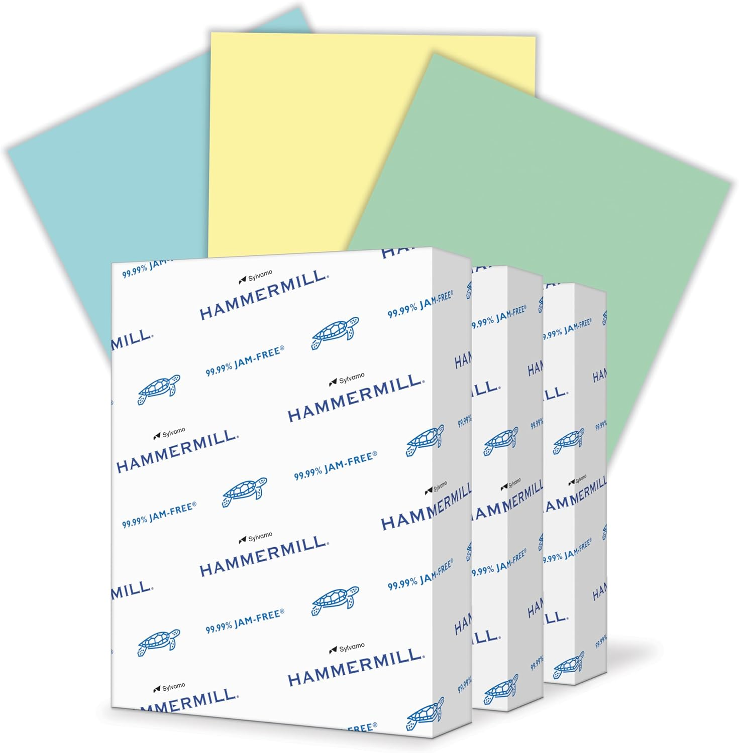 Colored Paper Assortment, Canary, Blue, Green Printer Paper, 20Lb, 8.5X11 Paper, Letter Size 3 Ream (1,500 Sheets)