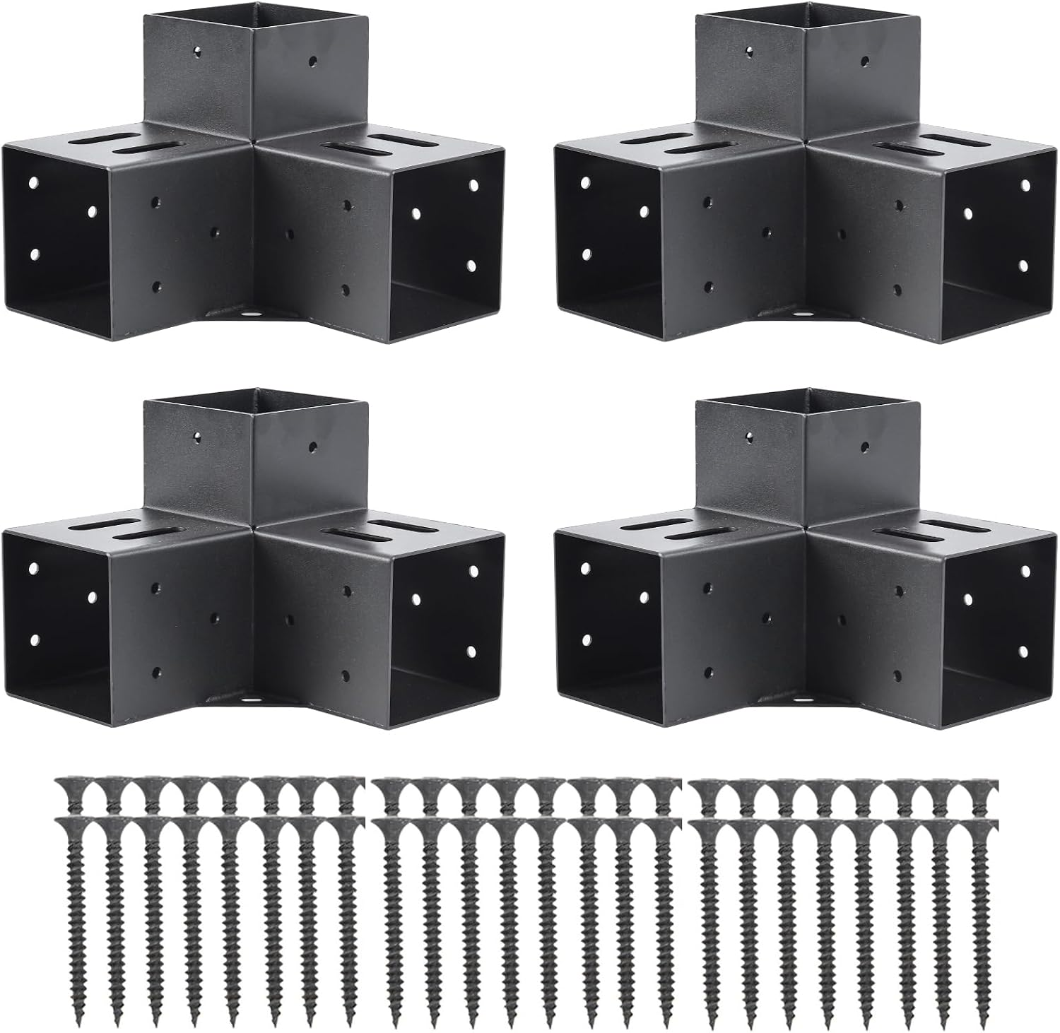 4 Pcs 4"X 4" Pergola Brackets(Actual Fit :3.6"X3.6") Post