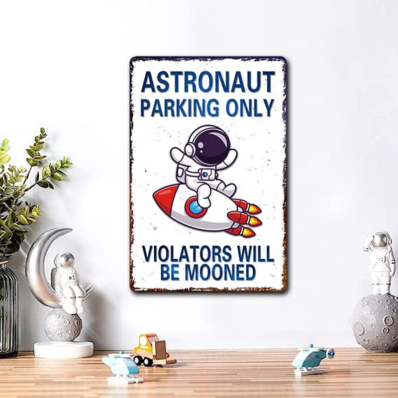 Perfect Space Gifts for Kids - Astronaut Parking Only Sign - Outer Space Them... - Picture 4 of 14
