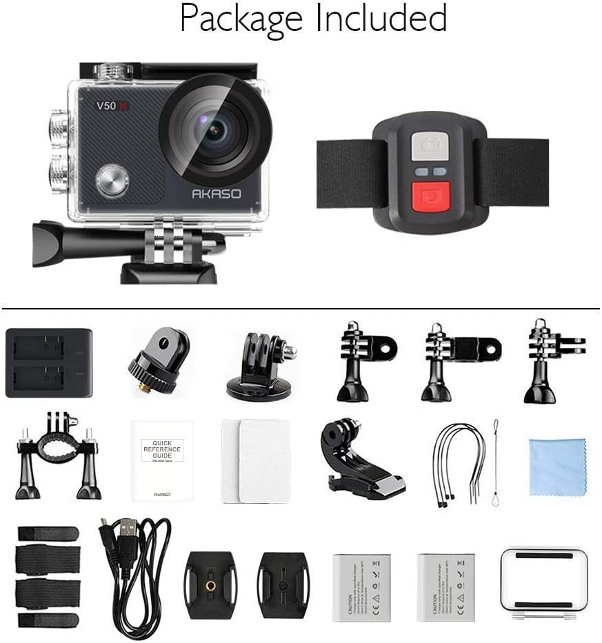 AKASO V50X Action Camera 4K30fps Native WiFi Camera with EIS Touch Screen Wat... - Picture 7 of 14