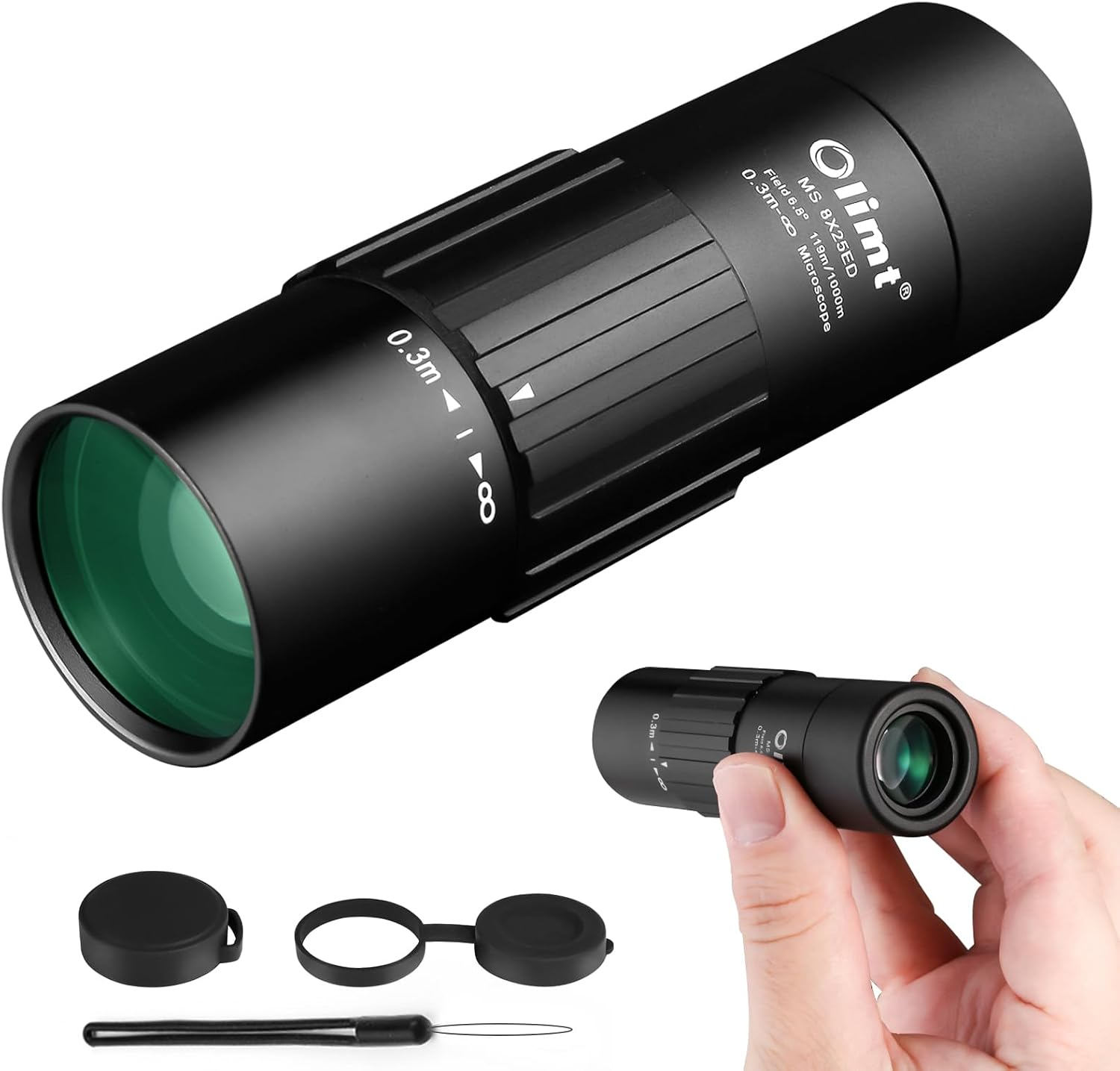 8X25 Monocular Telescope Mini Pocket Monocular Compact Monoculars for Adults