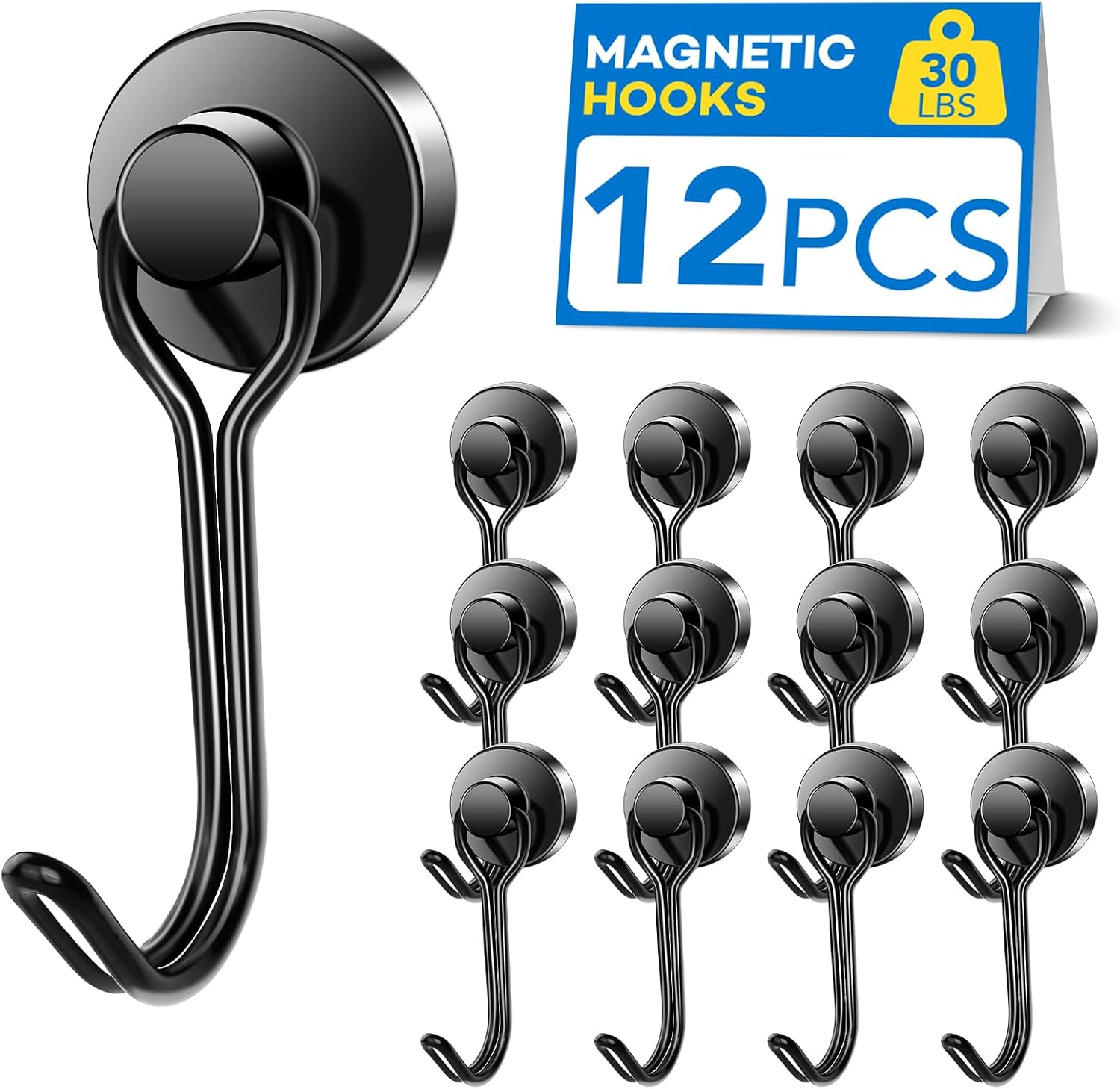 Magnetic Hooks Magnet Hook for Cruise Cabins Fridge 30LBS 12Pack