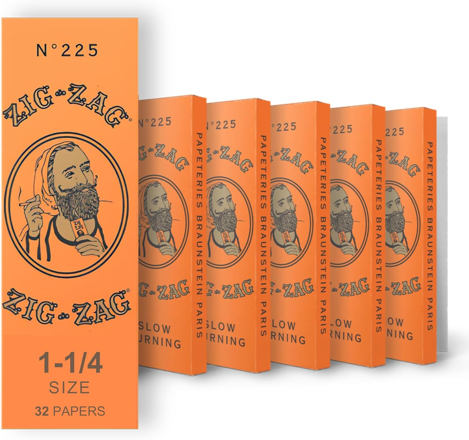 ZIG-ZAG Rolling Papers French Orange 1 1/4 ( 6 Booklets)
