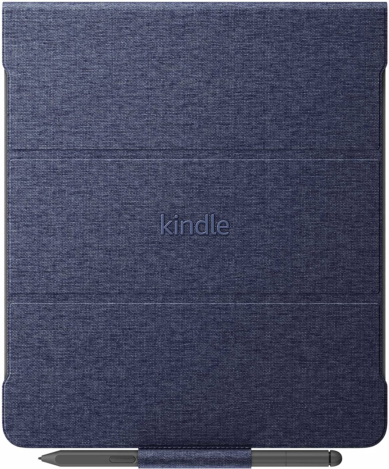 Kindle Scribe Fabric Folio Cover with Magnetic Attach, Sleek Protective Case - Denim