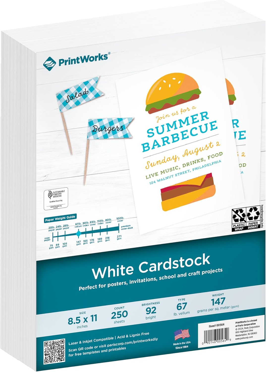 White Cardstock 8.5