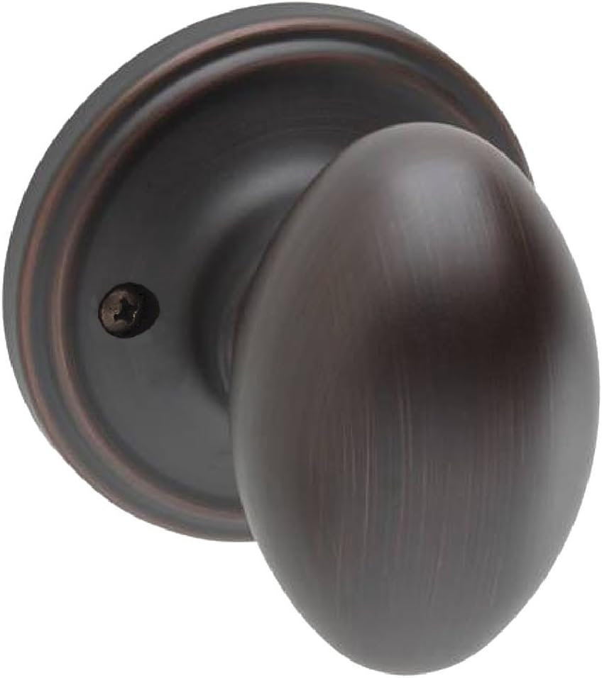 EK2090TB Egg Door Knob, Dummy Function, 1 Pack, in Tuscan Bronze
