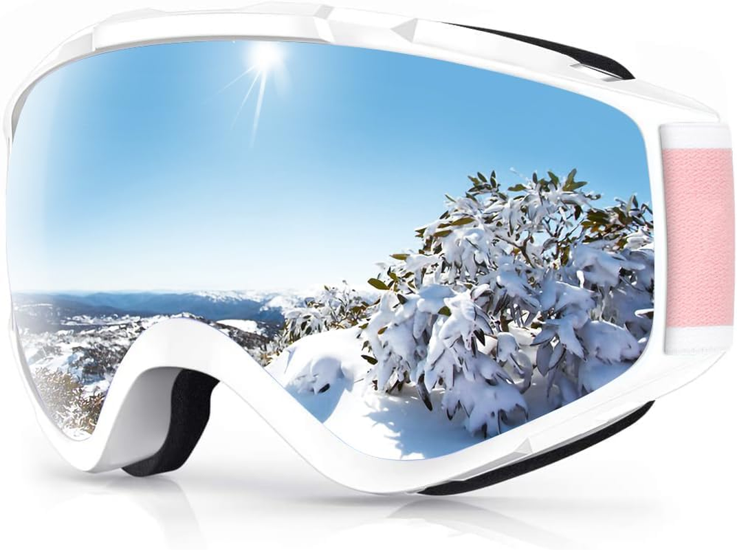 Findway Ski Goggles OTG - over Glasses Snow/Snowboard Goggles for Men, Women & Youth - 100% UV Protection