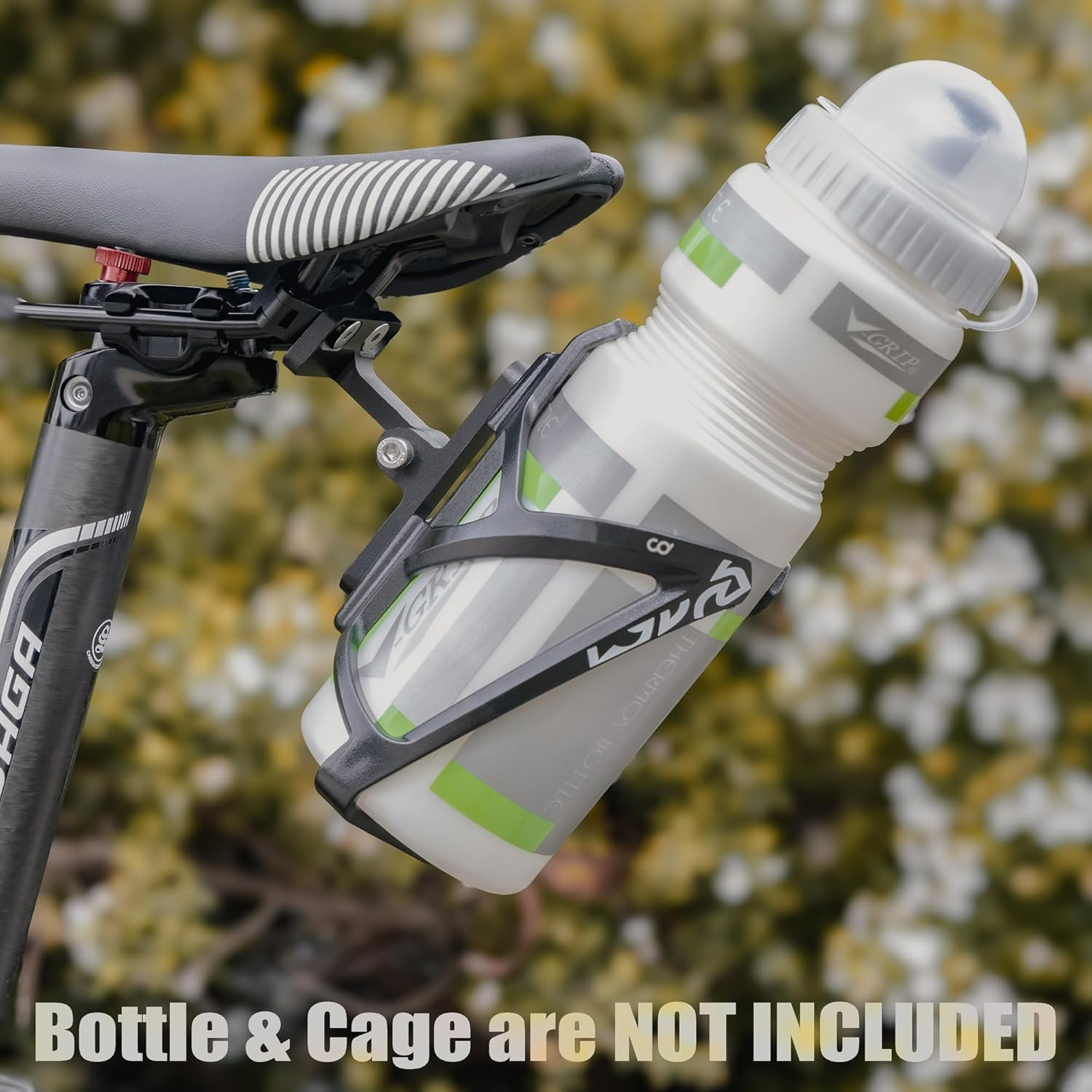 CyclingDeal Bike Bottle Cage Saddle Mount Adapter - MTB Road Bicycle Saddle R... - Picture 8 of 14