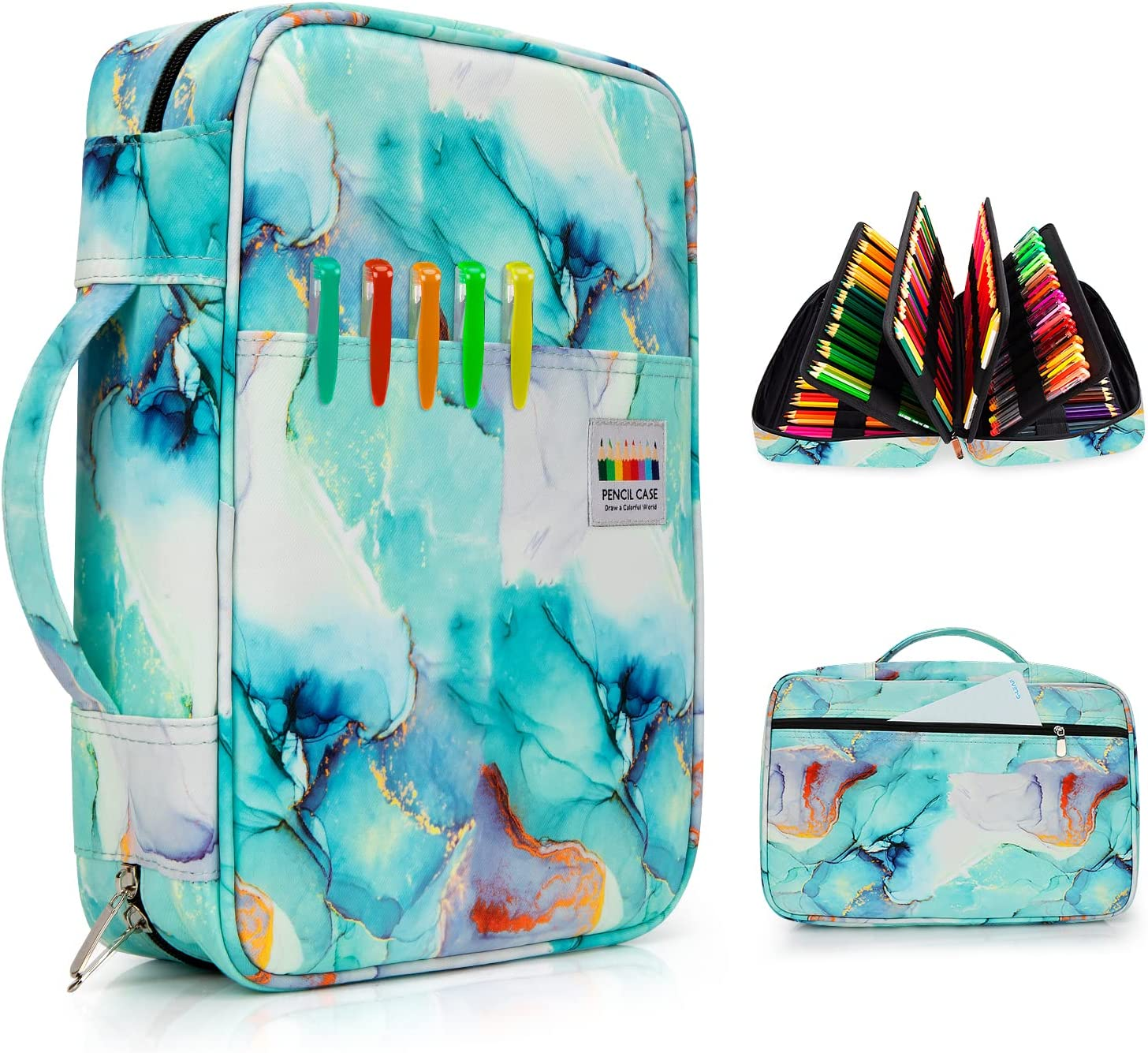300 Slots Pencil Case Colored Pencil Case Organizer with Handy Wrap & Zipper,... - Picture 9 of 21