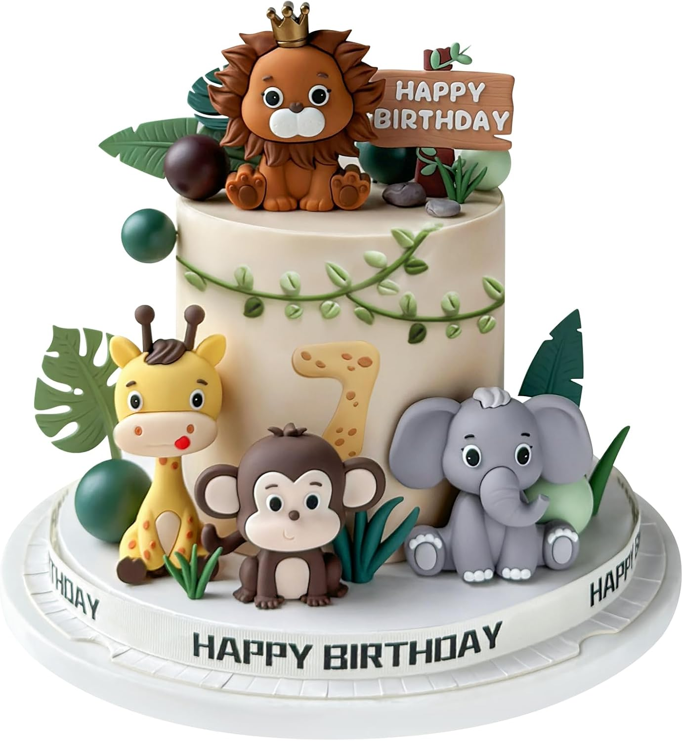 17PCS Dinosaur Cake Topper, Dinosaur Eggs Leaves Grasses Cake Decorations wit... - Picture 9 of 15