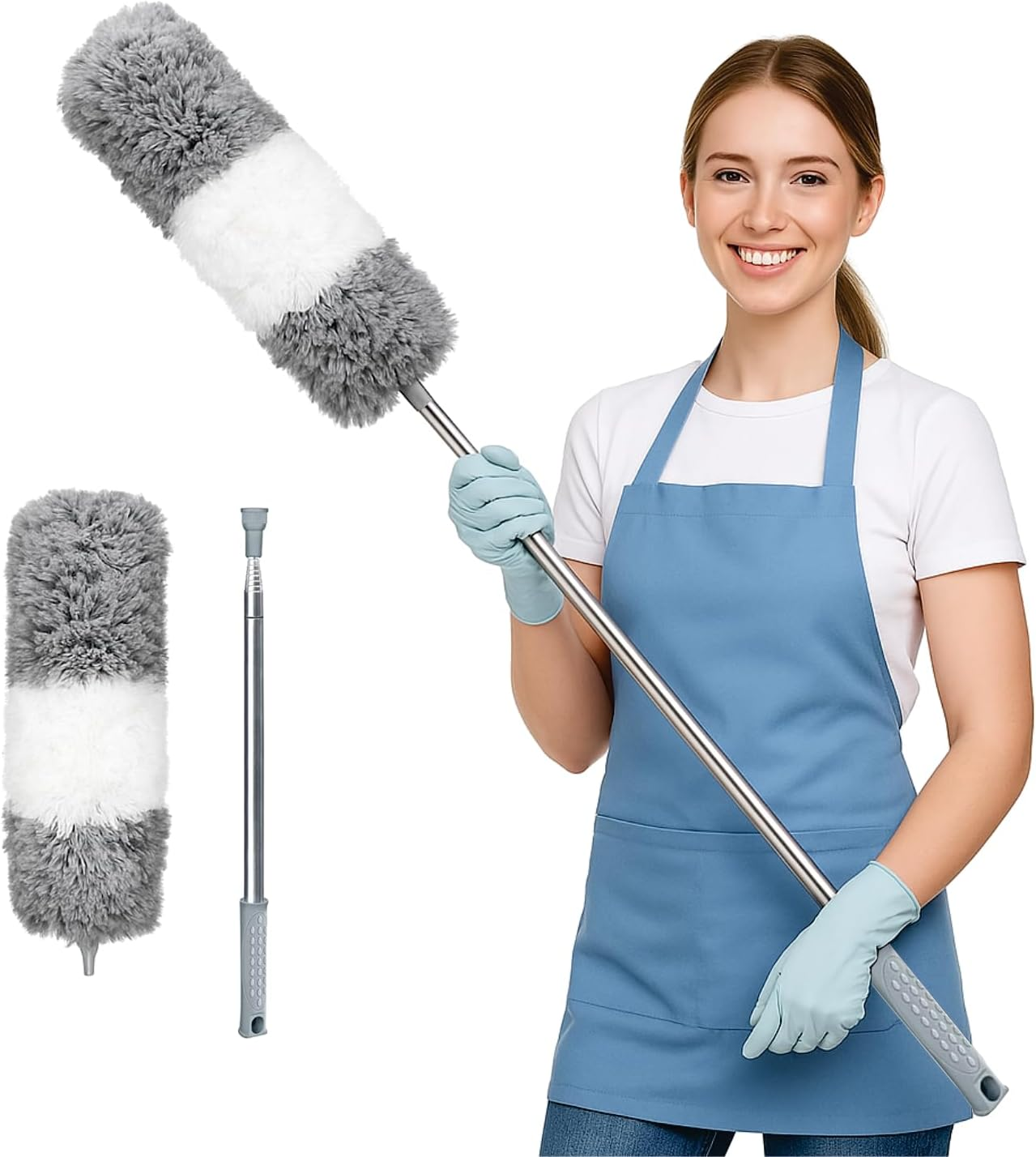 2026 Upgraded Microfiber Feather Duster for Cleaning Extendable 