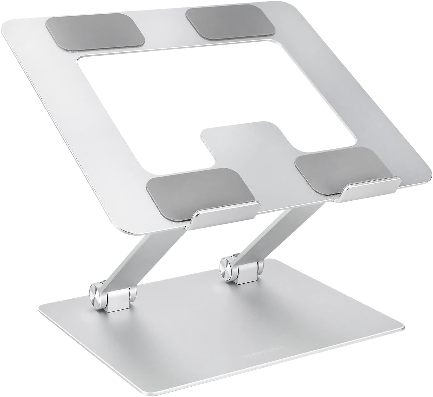 Ergonomic and Foldable Laptop Stand for Desk, Adjustable Riser, Fits all Laptops and Notebooks up to 17.3 Inch, 10 x 8.7 x 6 in, Silver